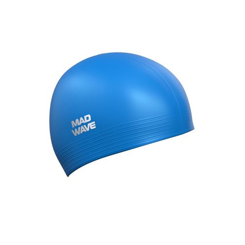 LEISURE SWIM CAP - SOLID LATEX CAP - BLUE